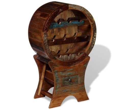 vidaXL vīna pudeļu statīvs 10 pudelēm, pārstrādāts koks