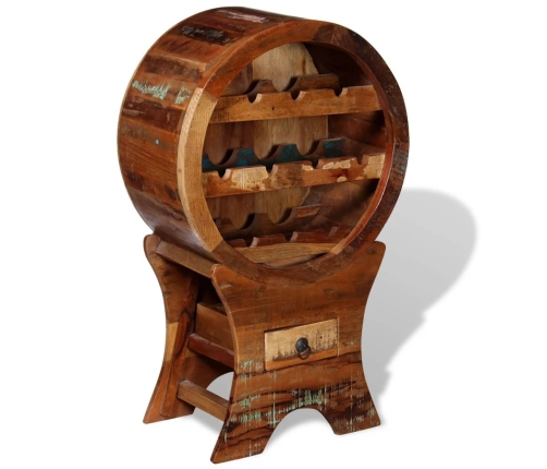 vidaXL vīna pudeļu statīvs 10 pudelēm, pārstrādāts koks