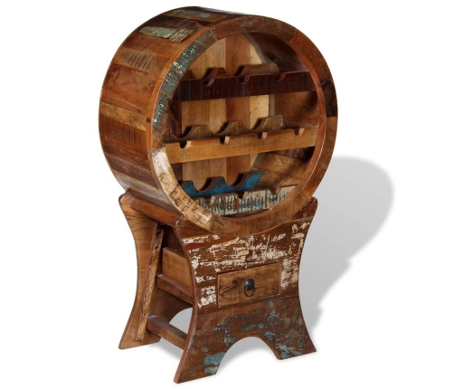 vidaXL vīna pudeļu statīvs 10 pudelēm, pārstrādāts koks