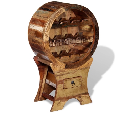 vidaXL vīna pudeļu statīvs 10 pudelēm, pārstrādāts koks