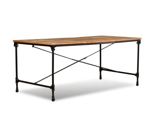 vidaXL virtuves galds, 180 cm, pārstrādāts masīvkoks