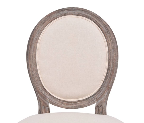 vidaXL virtuves krēsli, 2 gab., krēmkrāsas audums