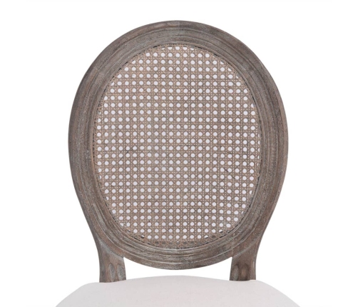 vidaXL virtuves krēsli, 2 gab., krēmkrāsas audums