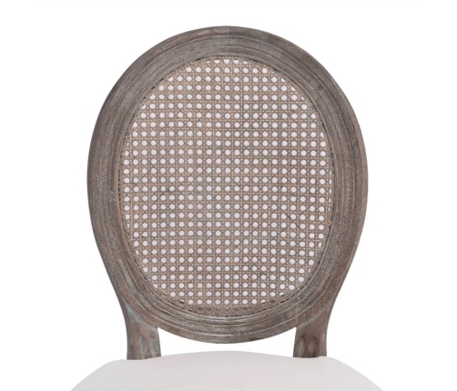 vidaXL virtuves krēsli, 4 gab., krēmkrāsas audums