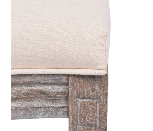 vidaXL virtuves krēsli, 4 gab., krēmkrāsas audums