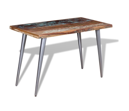 vidaXL virtuves galds, 120x60x76 cm, pārstrādāts masīvkoks