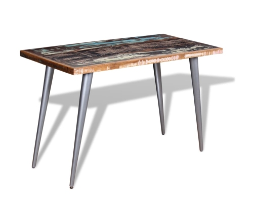 vidaXL virtuves galds, 120x60x76 cm, pārstrādāts masīvkoks