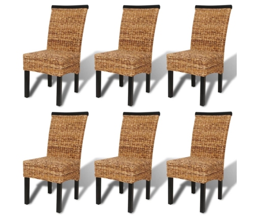 Virtuves Krēsli, 6 Gab., Abaka Un Mango Masīvkoks Vidaxl