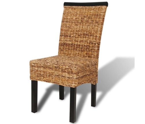 Virtuves Krēsli, 6 Gab., Abaka Un Mango Masīvkoks Vidaxl