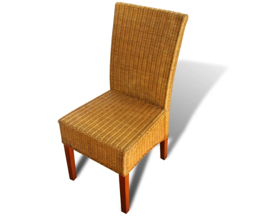 Virtuves Krēsli, 6 Gab., Brūna Dabīga Rotangpalma Vidaxl