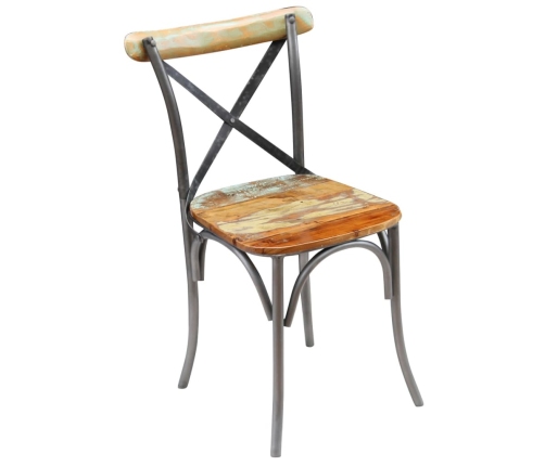 vidaXL virtuves krēsli, 4 gab., pārstrādāts masīvkoks