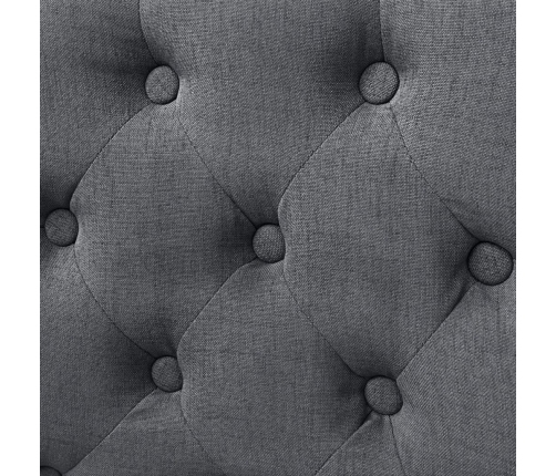 vidaXL virtuves krēsli, 6 gab., tumši pelēks audums