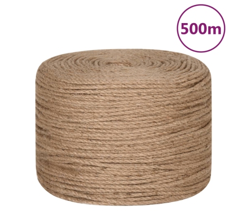 vidaXL virve, 8 mm, 500 m, 100% džuta