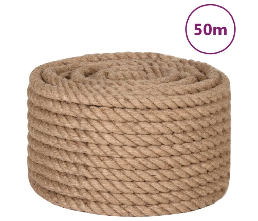 vidaXL virve, 20 mm, 50 m, 100% džuta