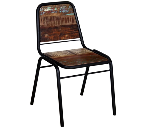 vidaXL virtuves krēsli, 4 gab., pārstrādāts masīvkoks