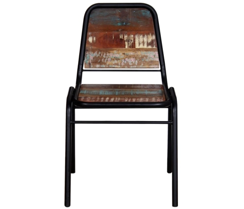 vidaXL virtuves krēsli, 4 gab., pārstrādāts masīvkoks