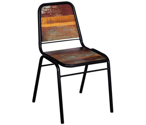 vidaXL virtuves krēsli, 4 gab., pārstrādāts masīvkoks