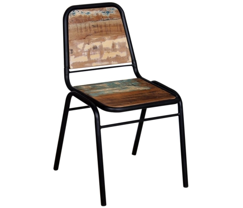 vidaXL virtuves krēsli, 4 gab., pārstrādāts masīvkoks