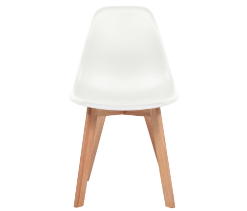 vidaXL virtuves krēsli, 6 gab., balta plastmasa