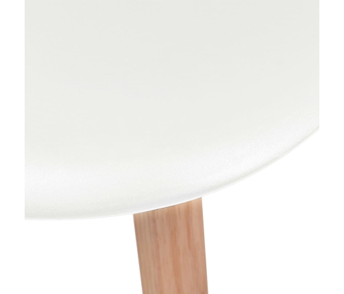 vidaXL virtuves krēsli, 6 gab., balta plastmasa