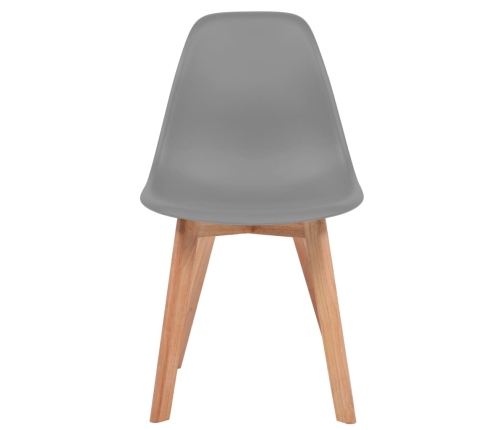 vidaXL virtuves krēsli, 2 gab., pelēka plastmasa