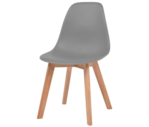 vidaXL virtuves krēsli, 2 gab., pelēka plastmasa