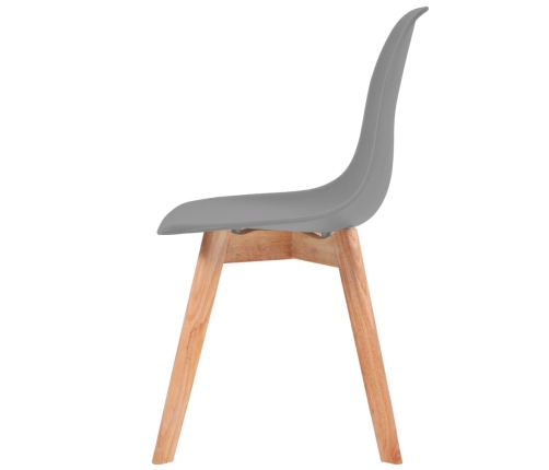 vidaXL virtuves krēsli, 2 gab., pelēka plastmasa