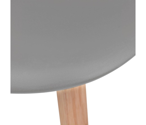 vidaXL virtuves krēsli, 2 gab., pelēka plastmasa