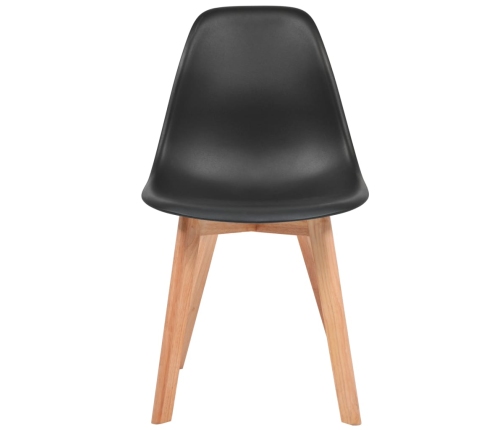 vidaXL virtuves krēsli, 2 gab., melna plastmasa