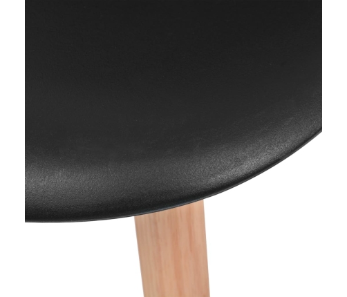 vidaXL virtuves krēsli, 2 gab., melna plastmasa