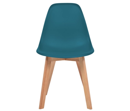 vidaXL virtuves krēsli, 6 gab., tirkīzzila plastmasa