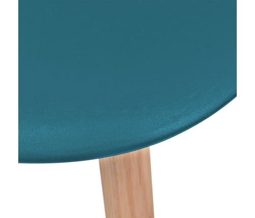 vidaXL virtuves krēsli, 6 gab., tirkīzzila plastmasa