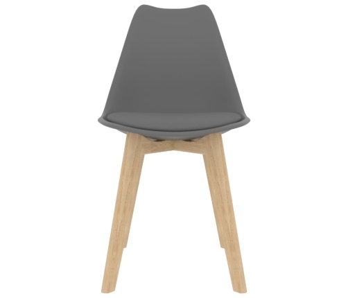 vidaXL virtuves krēsli, 4 gab., pelēka plastmasa