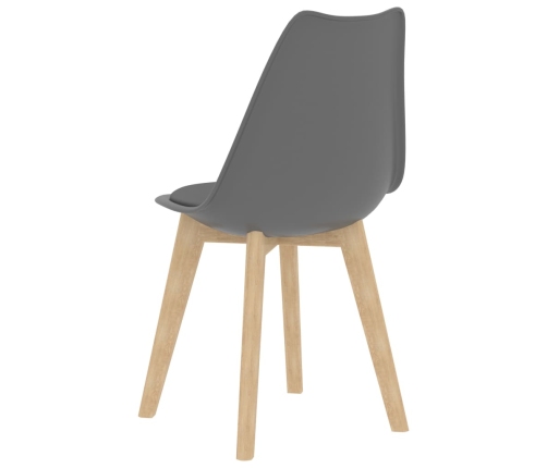 vidaXL virtuves krēsli, 4 gab., pelēka plastmasa