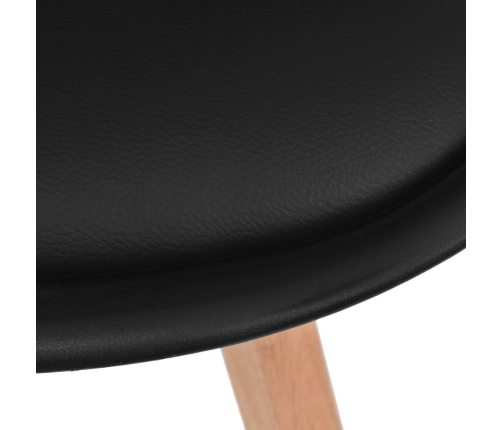 vidaXL virtuves krēsli, 4 gab., melna plastmasa