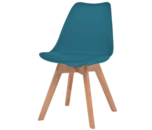 vidaXL virtuves krēsli, 4 gab., tirkīzzila plastmasa