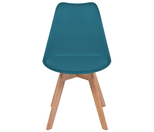 vidaXL virtuves krēsli, 4 gab., tirkīzzila plastmasa