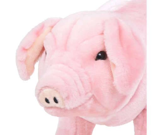 vidaXL rotaļu sivēntiņš, rozā plīšs, XXL