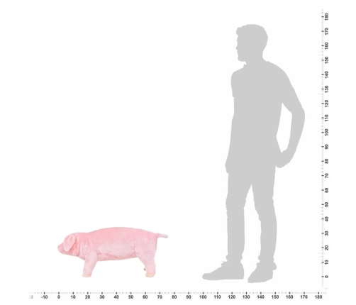 vidaXL rotaļu sivēntiņš, rozā plīšs, XXL