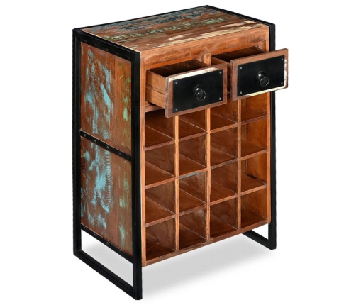 vidaXL vīna pudeļu statīvs 16 pudelēm, pārstrādāts masīvkoks