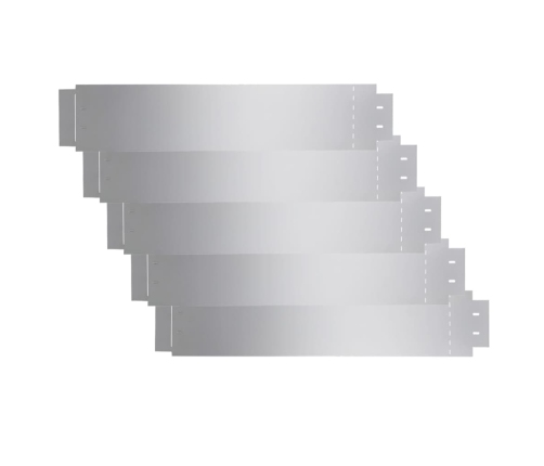 vidaXL zāliena apmales, 5 gab., 100x20 cm, cinkots tērauds