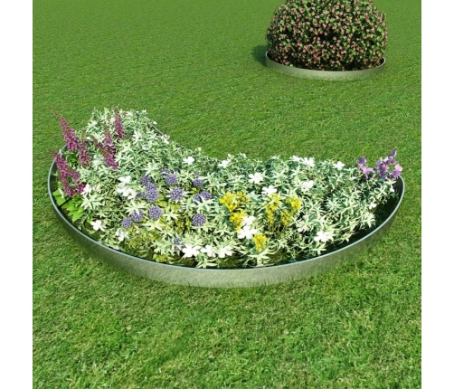 vidaXL zāliena apmales, 5 gab., 100x20 cm, cinkots tērauds