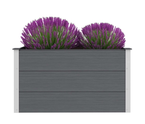 vidaXL augstā puķu kaste, 100x50x54 cm, pelēks WPC