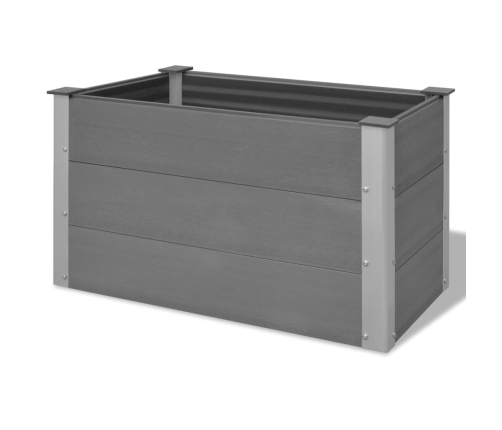 vidaXL augstā puķu kaste, 100x50x54 cm, pelēks WPC