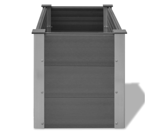 vidaXL augstā puķu kaste, 100x50x54 cm, pelēks WPC