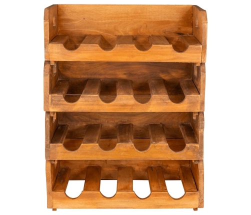 vidaXL vīna pudeļu statīvi, 4 gab., 16 pudelēm, masīvs sarkankoks