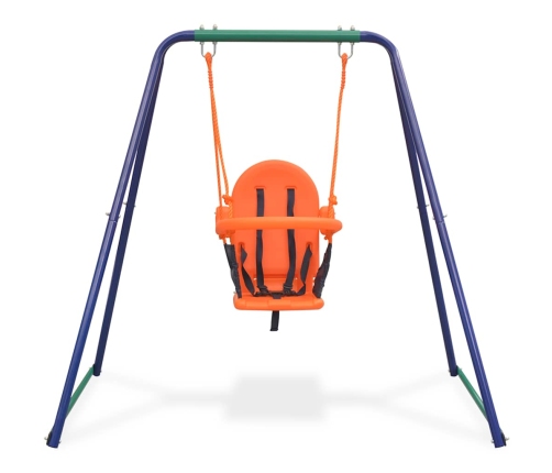 vidaXL vienvietīgās šūpoles un mazuļu šūpoles, 2- vienā, oranžas