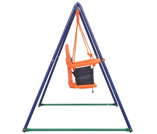 vidaXL vienvietīgās šūpoles un mazuļu šūpoles, 2- vienā, oranžas