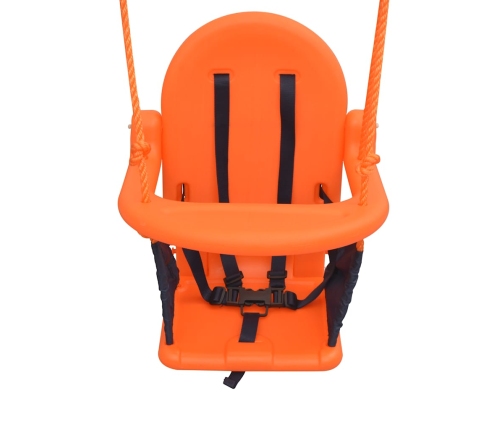 vidaXL vienvietīgās šūpoles un mazuļu šūpoles, 2- vienā, oranžas