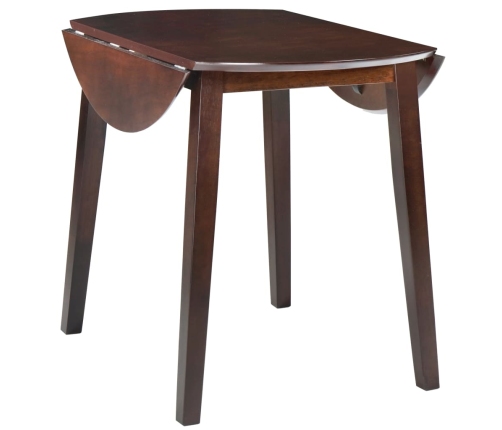 vidaXL virtuves galds ar atlokāmām malām, apaļš, MDF, brūns